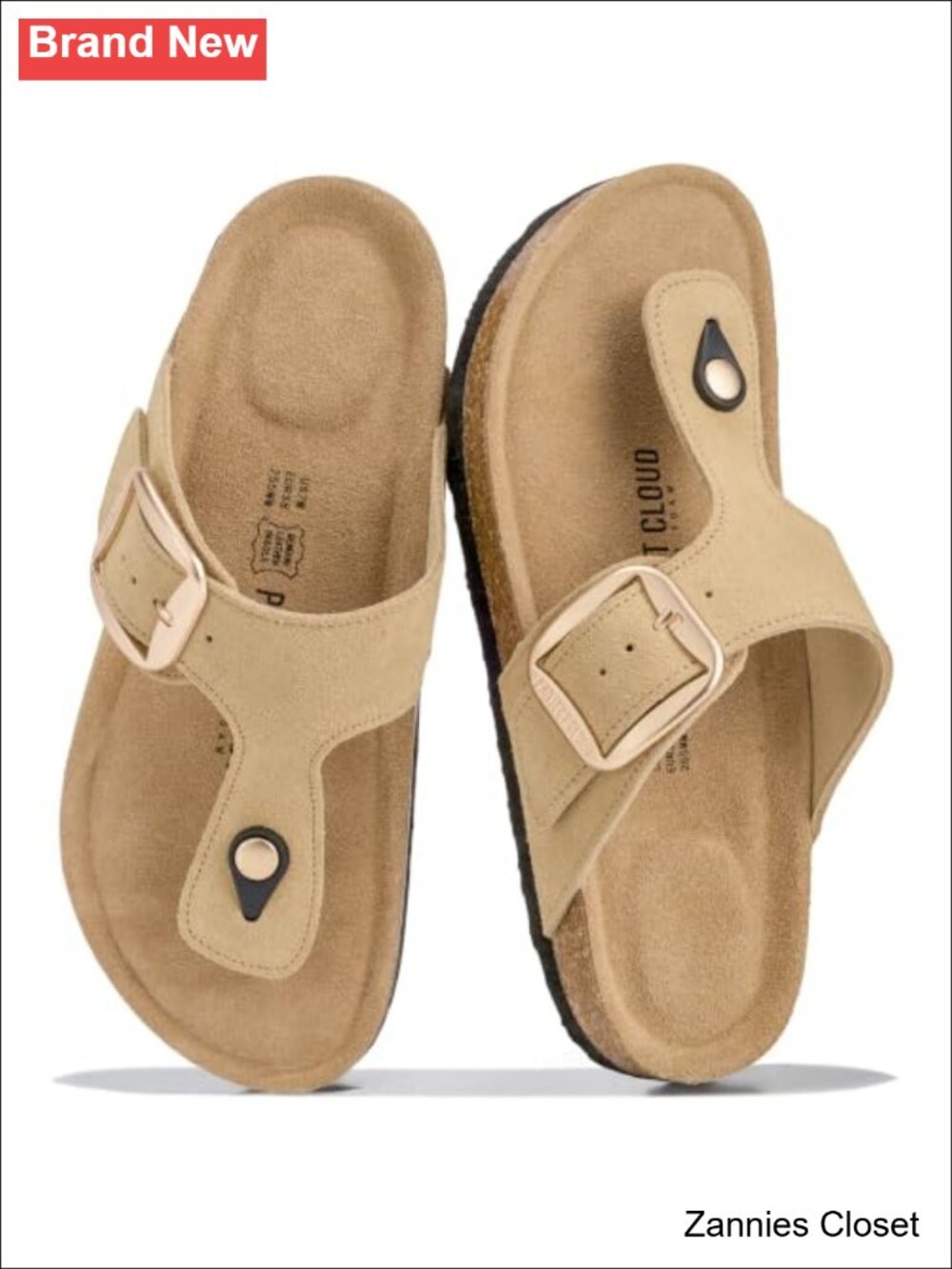 ✨Project Cloud Women's 100% Genuine Leather Flip Flop Thong Sandals Slides